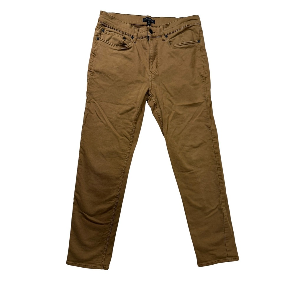 Banana Republic Traveler Pants Mens 32x30 Brown Tobacco Slim Fit Chino 5-Pocket